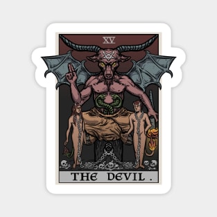 The Devil Tarot Card Baphomet Halloween Gothic Satanic Witch As Above So Below Sticker